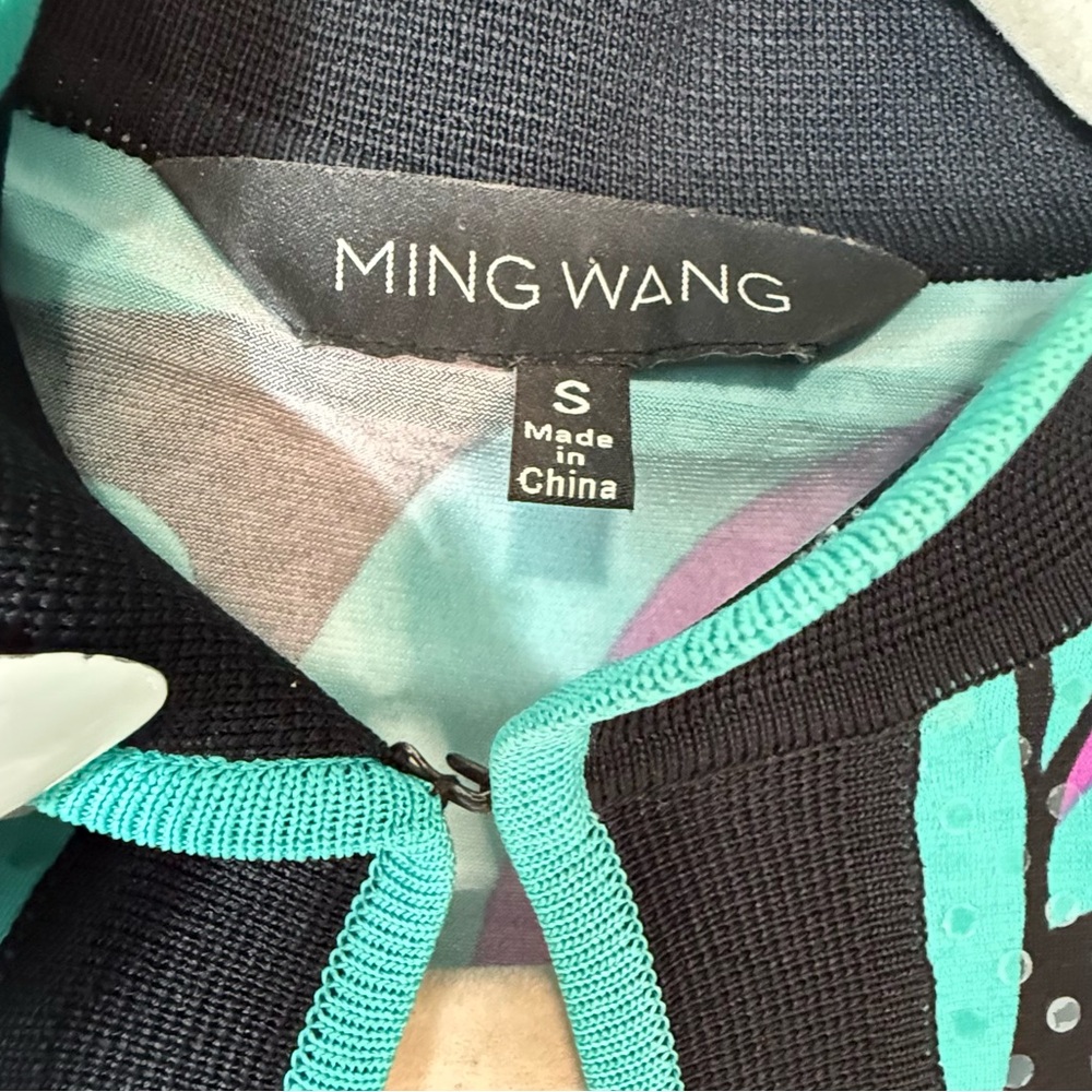 #576 Ming Wang Patterned Jacket Size S - image 6
